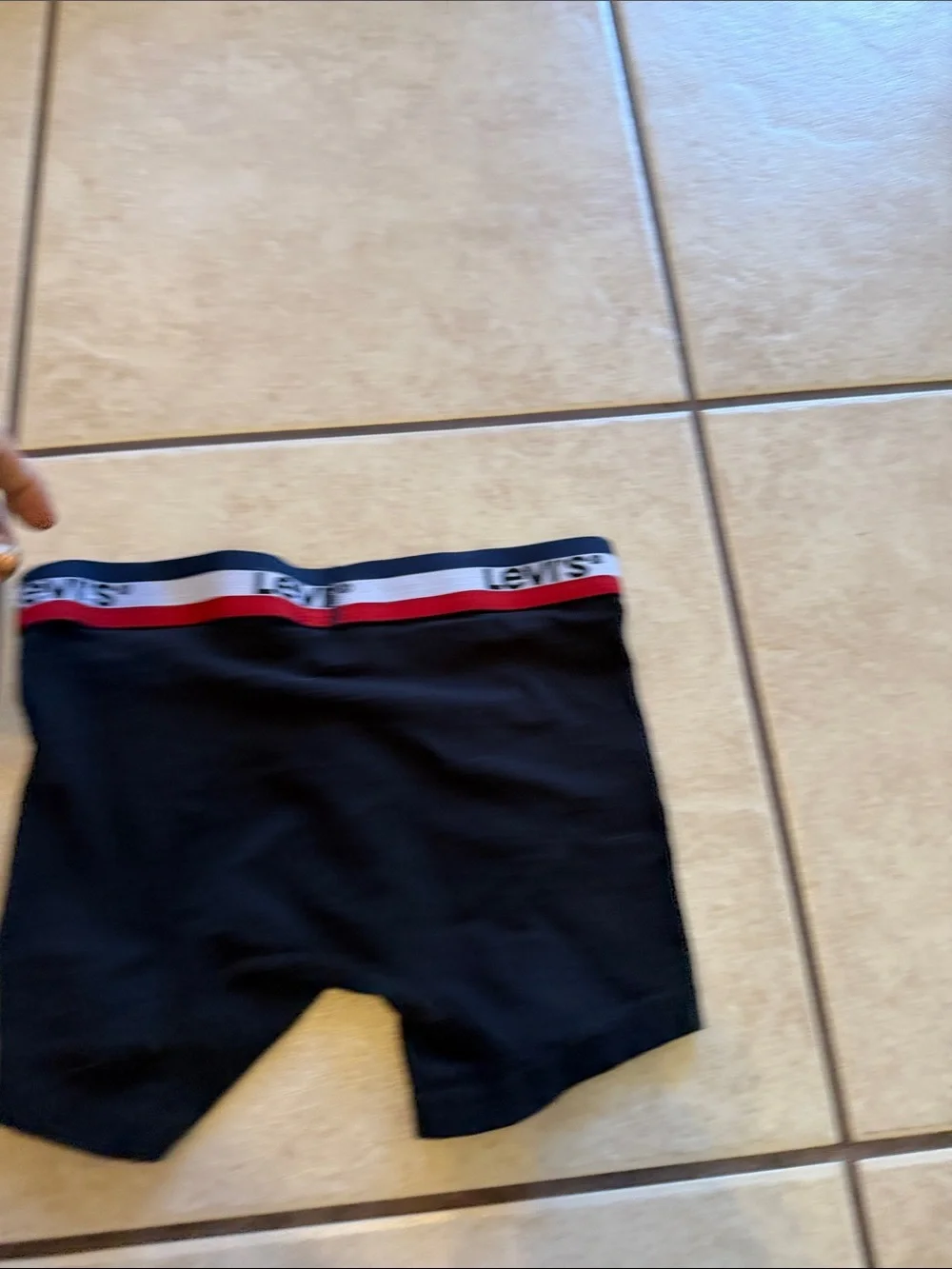 Levi's Black Boxer Briefs with Red, White & Navy Waistband